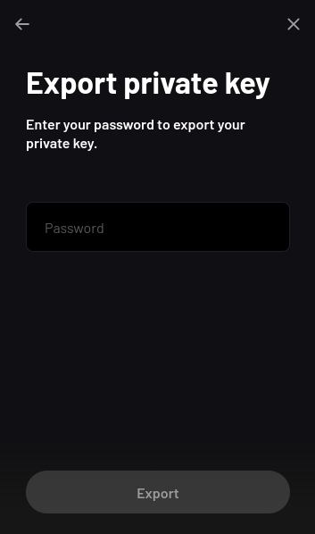 Export Private Key